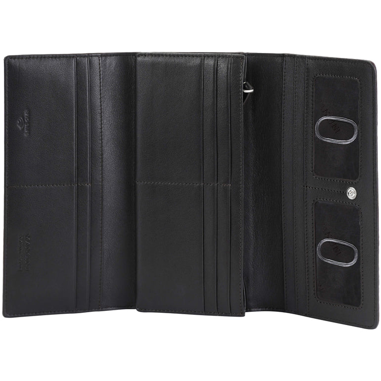 Mancini Croco2 Women’s Trifold Wallet with Enhanced RFID Security