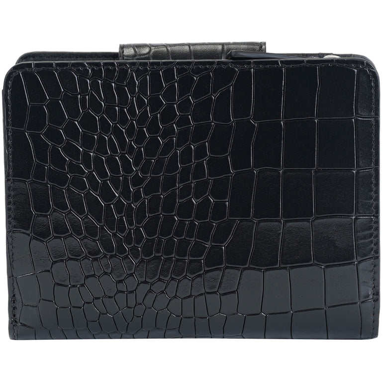 Mancini Croco2 Women’s Medium Clutch Wallet with Enhanced RFID Protection