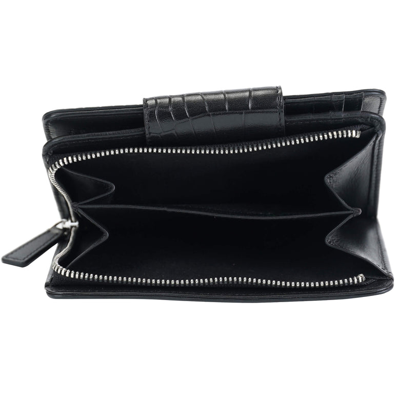 Mancini Croco2 Women’s Medium Clutch Wallet with Enhanced RFID Protection