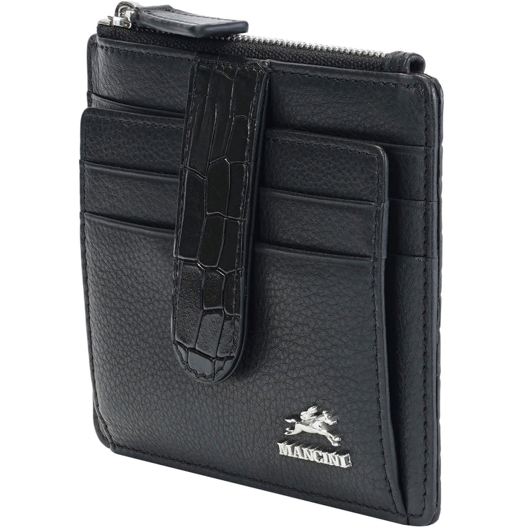 Mancini Croco2 Women’s Card Case with Enhanced RFID Protection