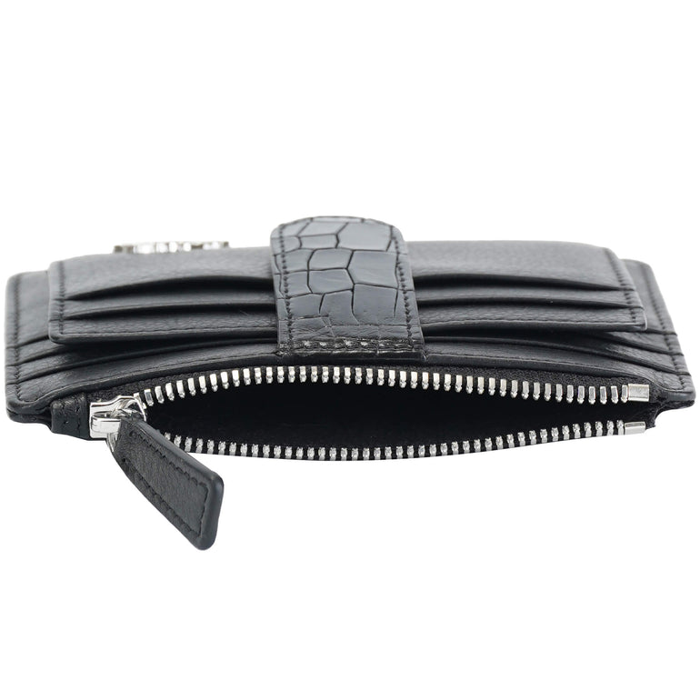 Mancini Croco2 Women’s Card Case with Enhanced RFID Protection