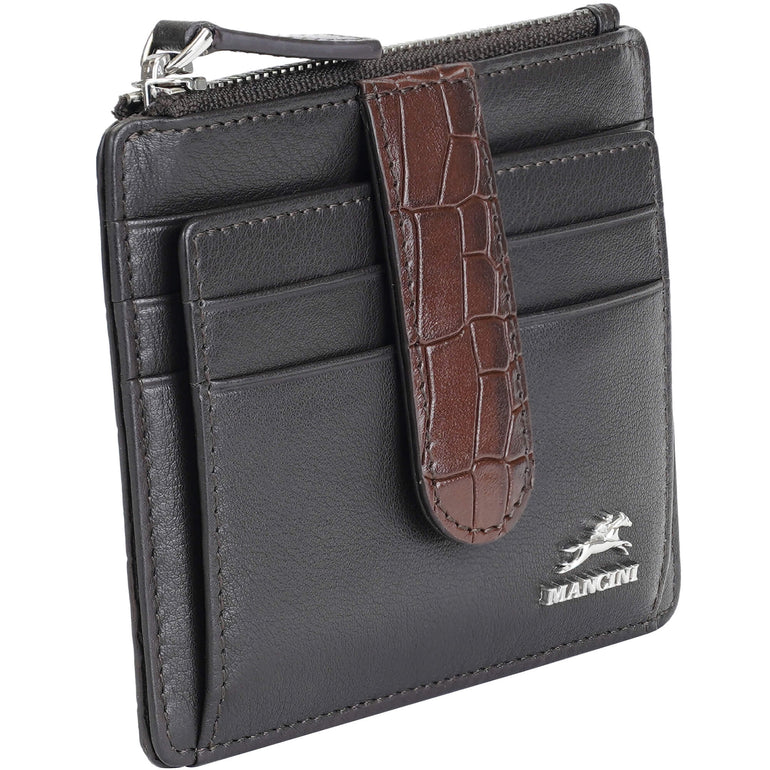 Mancini Croco2 Women’s Card Case with Enhanced RFID Protection