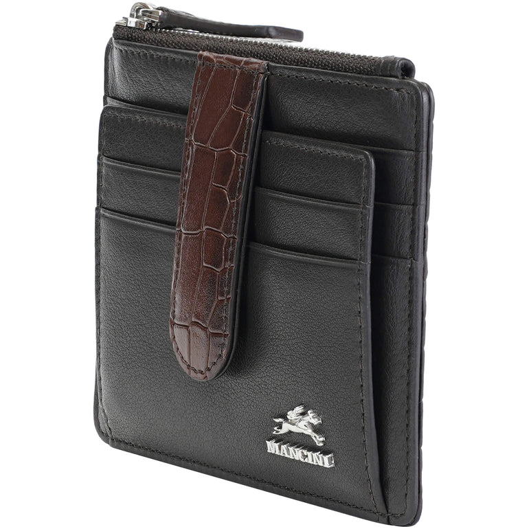 Mancini Croco2 Women’s Card Case with Enhanced RFID Protection