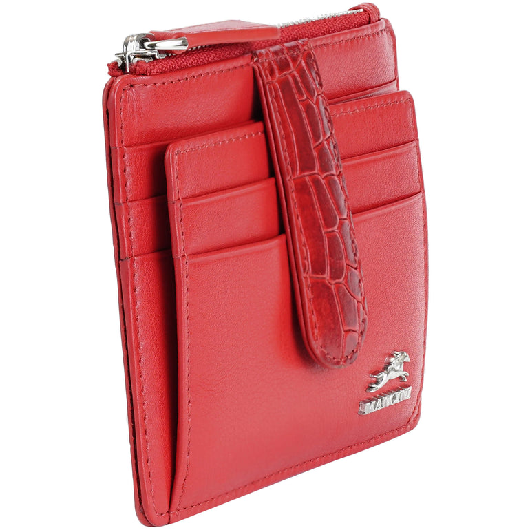 Mancini Croco2 Women’s Card Case with Enhanced RFID Protection