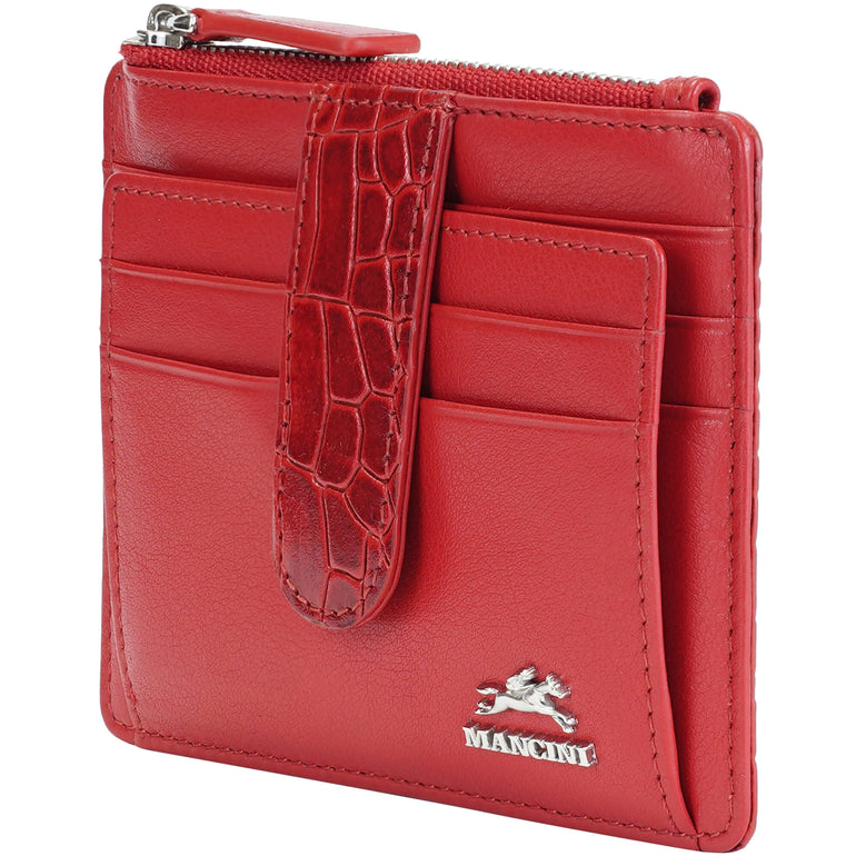 Mancini Croco2 Women’s Card Case with Enhanced RFID Protection
