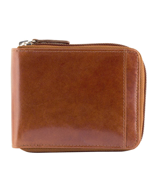 Mancini CASABLANCA Collection Men’s Zippered Wallet with Removable Passcase (RFID Secure)