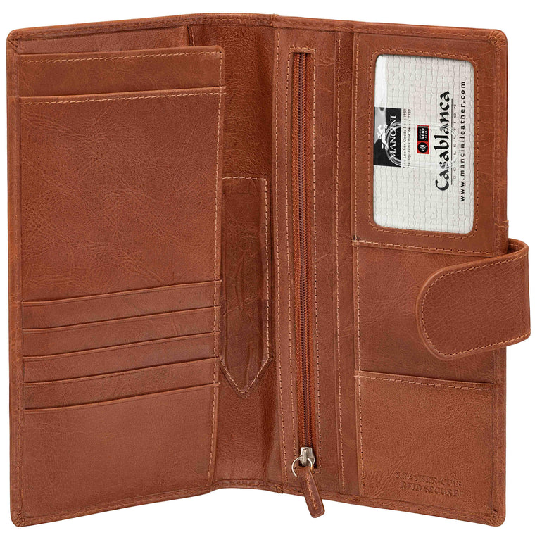 Mancini CASABLANCA RFID Secure Classic Passport / Travel Organizer