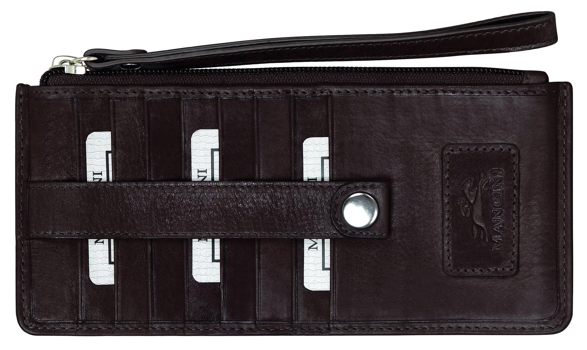 Mancini CASABLANCA Collection Ladies’ “ Wristlet” (RFID Secure) - Brown