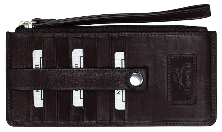 Mancini CASABLANCA Collection Ladies’ “ Wristlet” (RFID Secure) - Brown