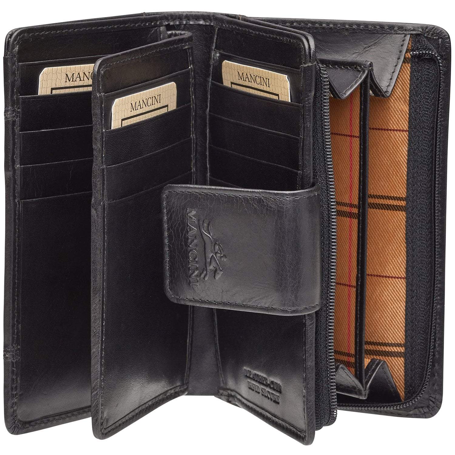 Mancini CASABLANCA Ladies' RFID Secure Medium Clutch Wallet