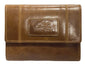 Mancini CASABLANCA Ladies' RFID Secure Small Clutch Wallet - Cognac