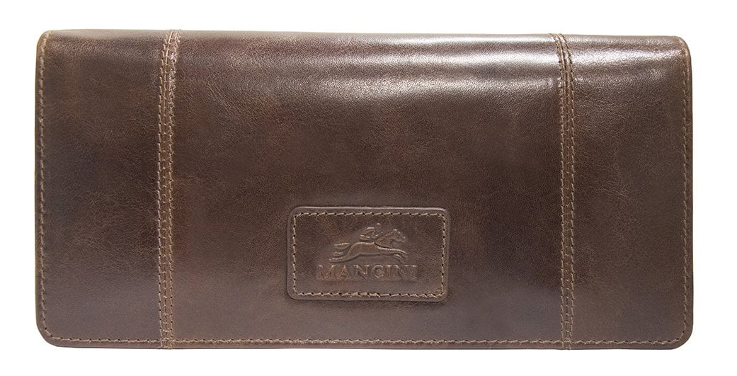 Mancini CASABLANCA Ladies' RFID Secure Trifold Wallet - Brown