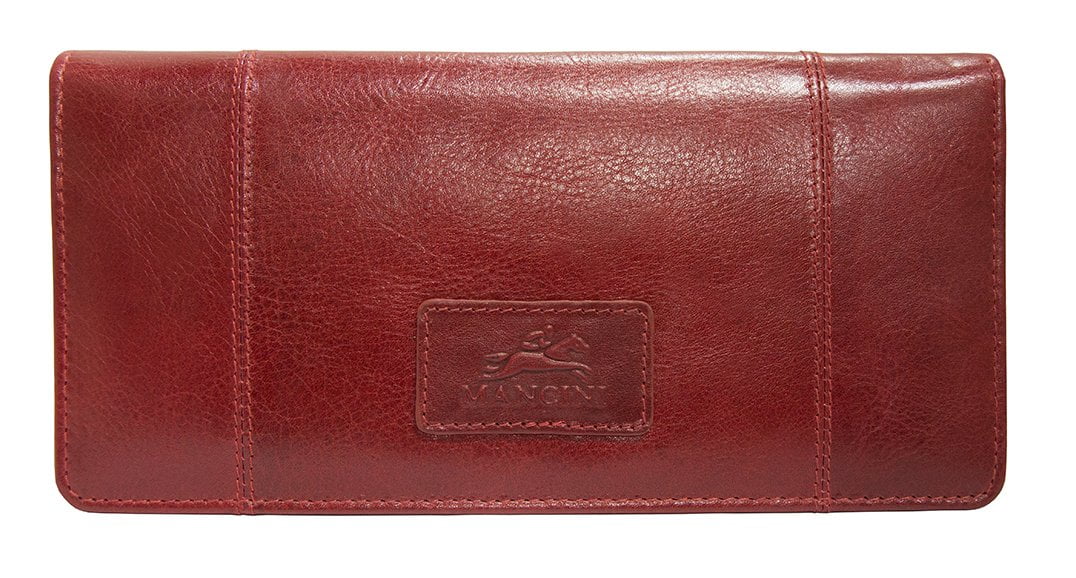 Mancini CASABLANCA Ladies' RFID Secure Trifold Wallet - Red