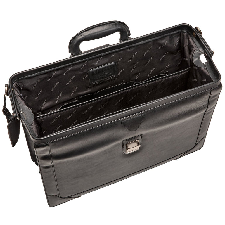 Mancini MILAN Luxurious Litigator Briefcase Pocket for 17.3” Laptop