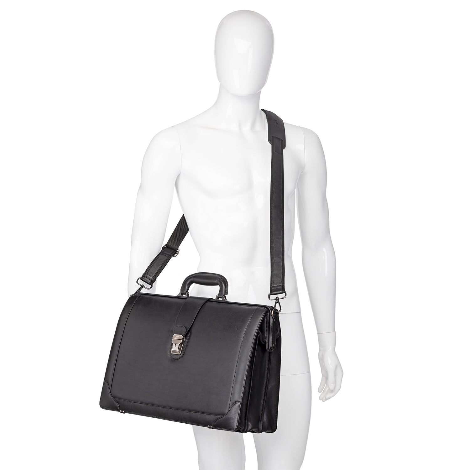 Mancini MILAN Luxurious Litigator Briefcase Pocket for 17.3” Laptop