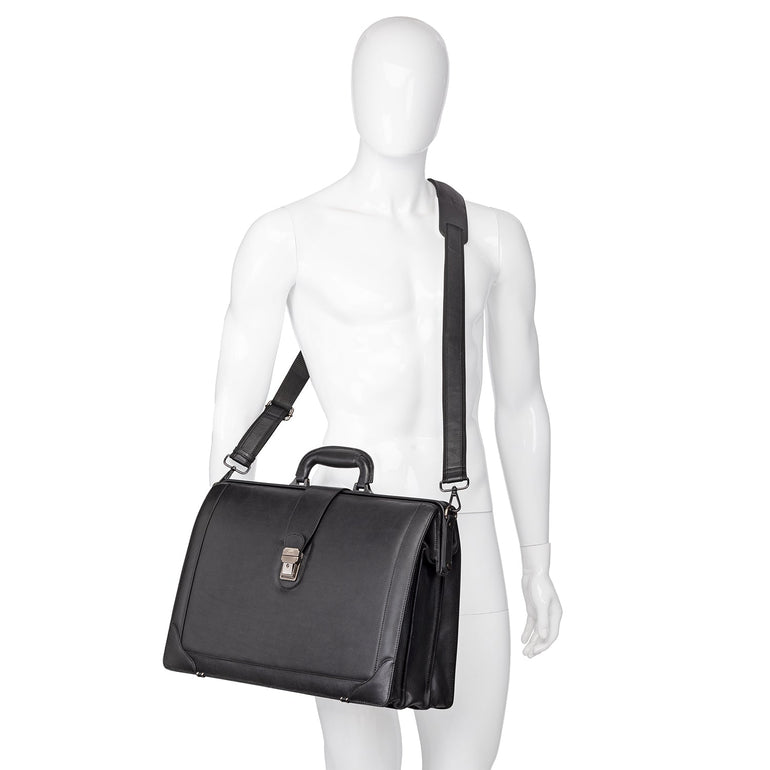 Mancini MILAN Luxurious Litigator Briefcase Pocket for 17.3” Laptop
