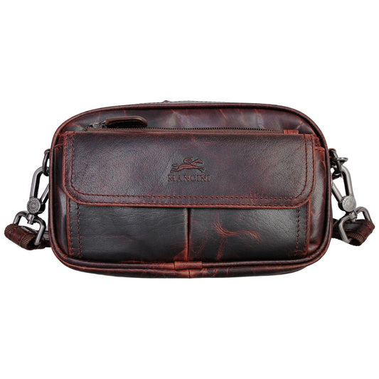 Mancini Buffalo Unisex Bag with Zippered Organizer Pocket