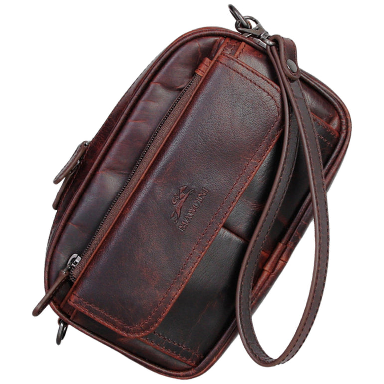 Mancini Buffalo Unisex Bag with Zippered Organizer Pocket