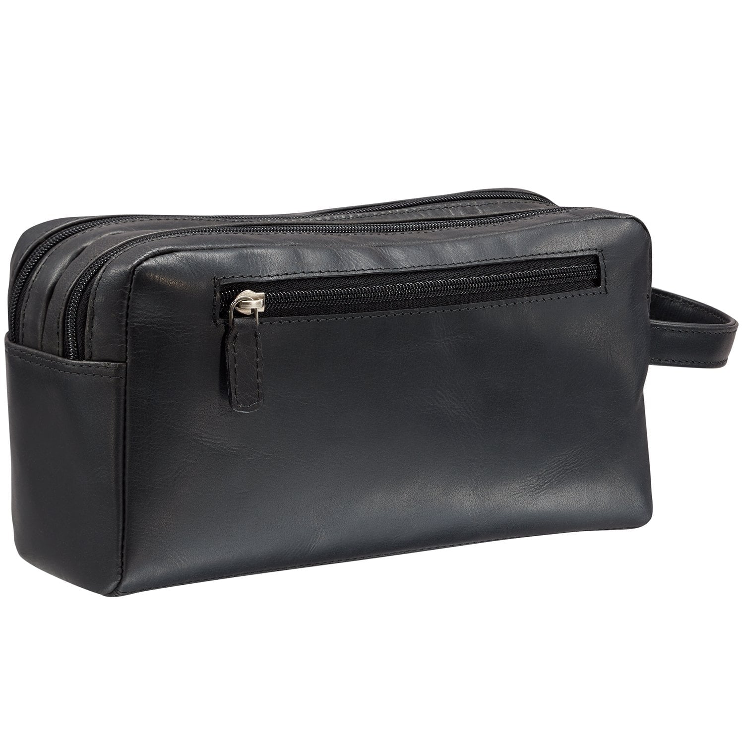 Mancini BUFFALO Double Compartment Top Zipper Toiletry Kit