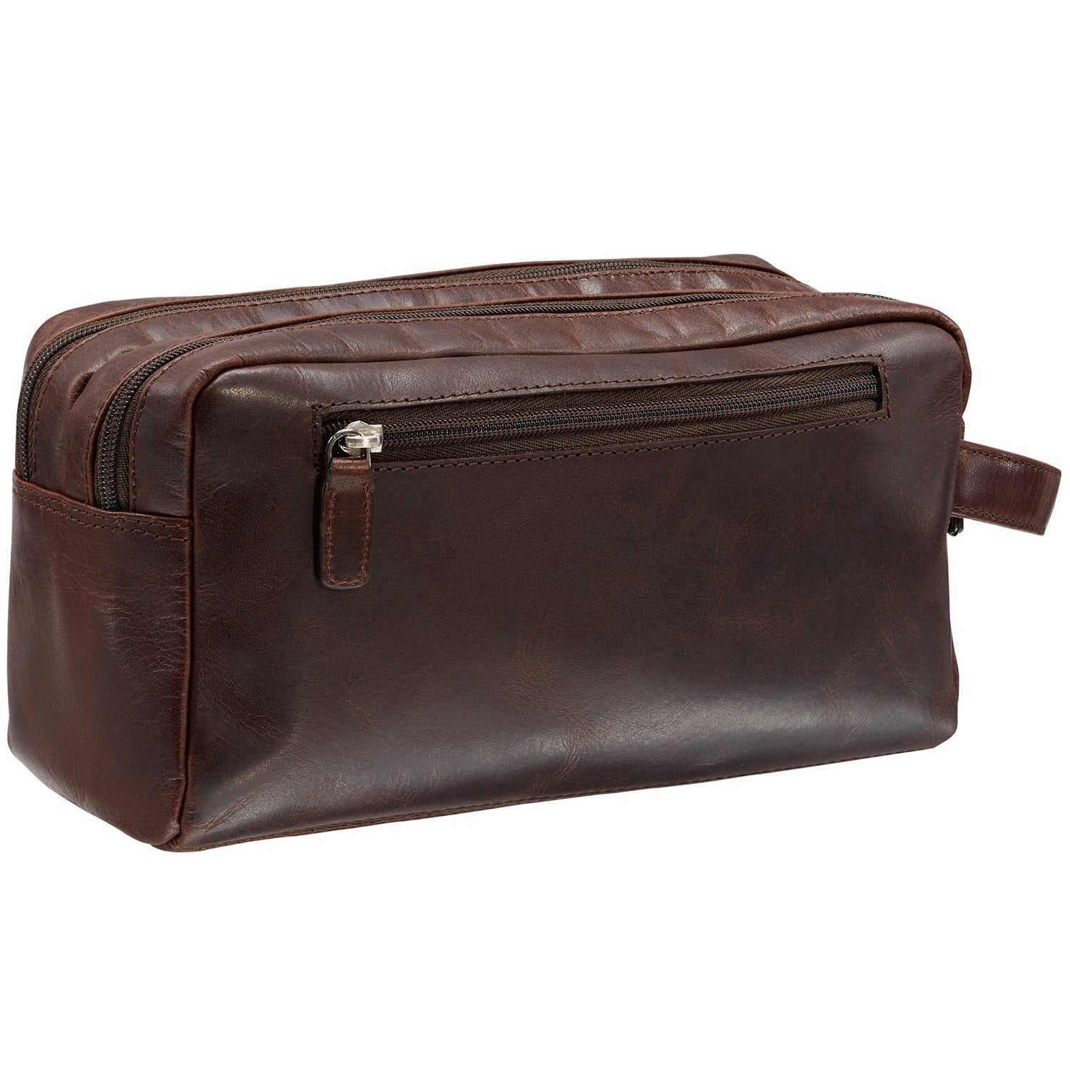 Mancini BUFFALO Double Compartment Top Zipper Toiletry Kit