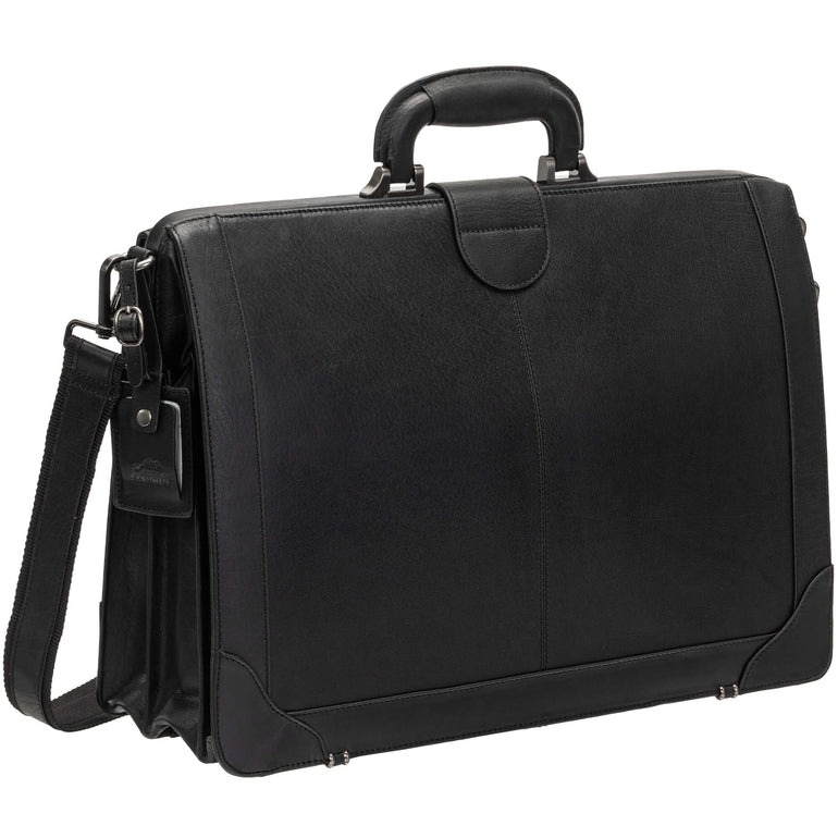 Mancini Buffalo Luxurious Litigator Briefcase Pocket for 17.3” Laptop