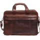 Mancini BUFFALO Double Compartment Top Zipper 15.6” Laptop / Tablet Briefcase - Brown