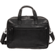 Mancini BUFFALO Double Compartment Briefcase for Laptop and Tablet - Black