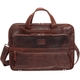 Mancini BUFFALO Triple Compartment Briefcase for 15.6” Laptop / Tablet - Brown