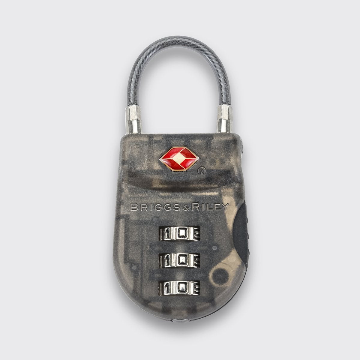 Briggs & Riley TSA Cable Luggage Lock (Plastic) - Smoke