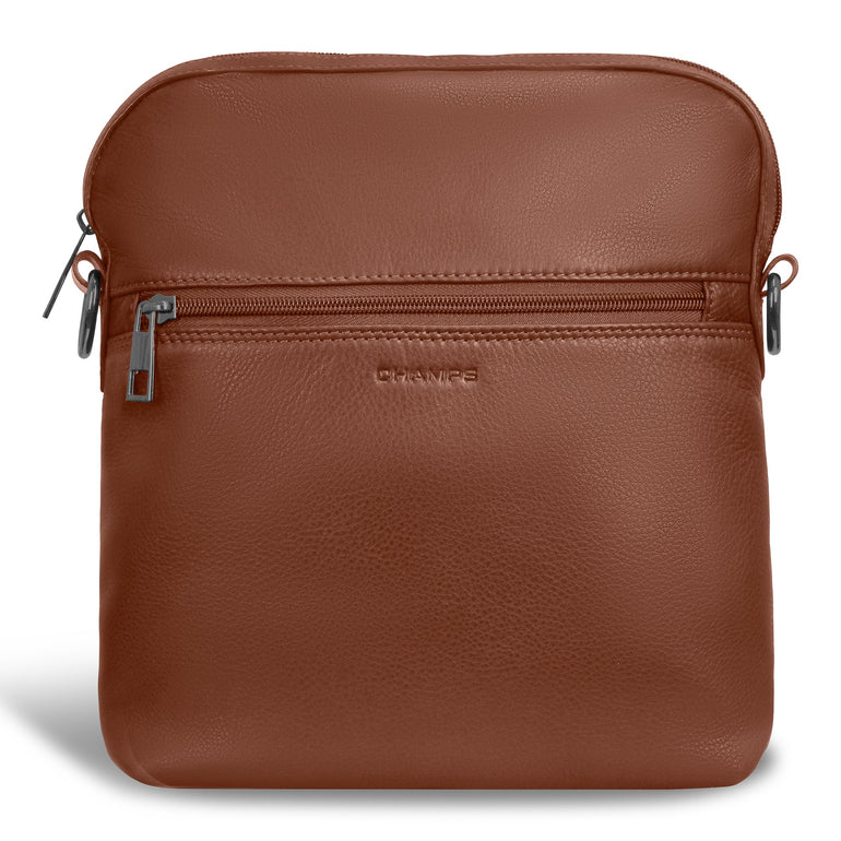 Champs Onyx Leather Cross-Body Bag