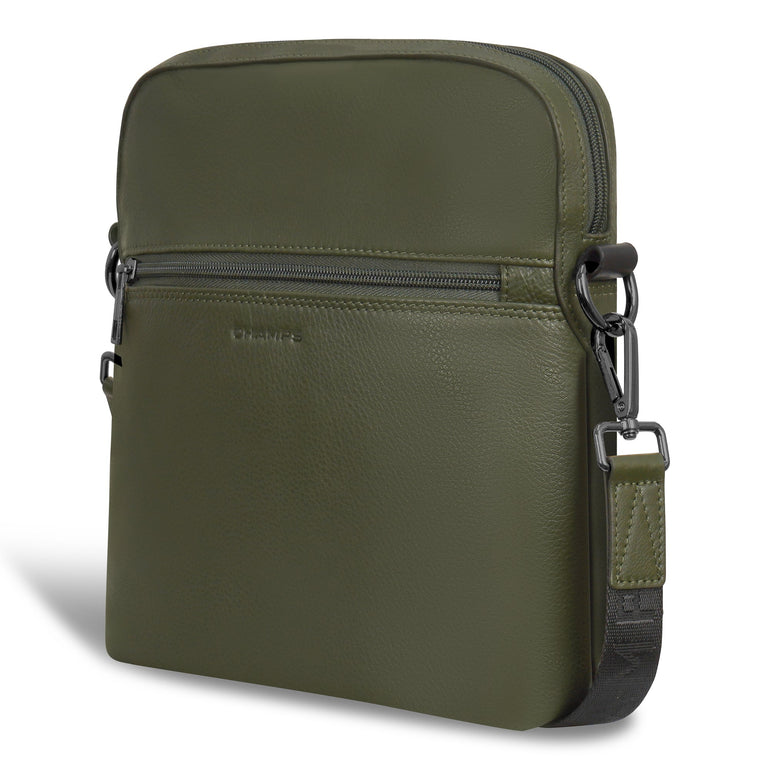 Champs Onyx Leather Cross-Body Bag