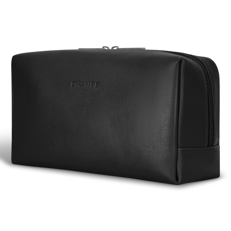 Champs Onyx Leather Toiletry Bag
