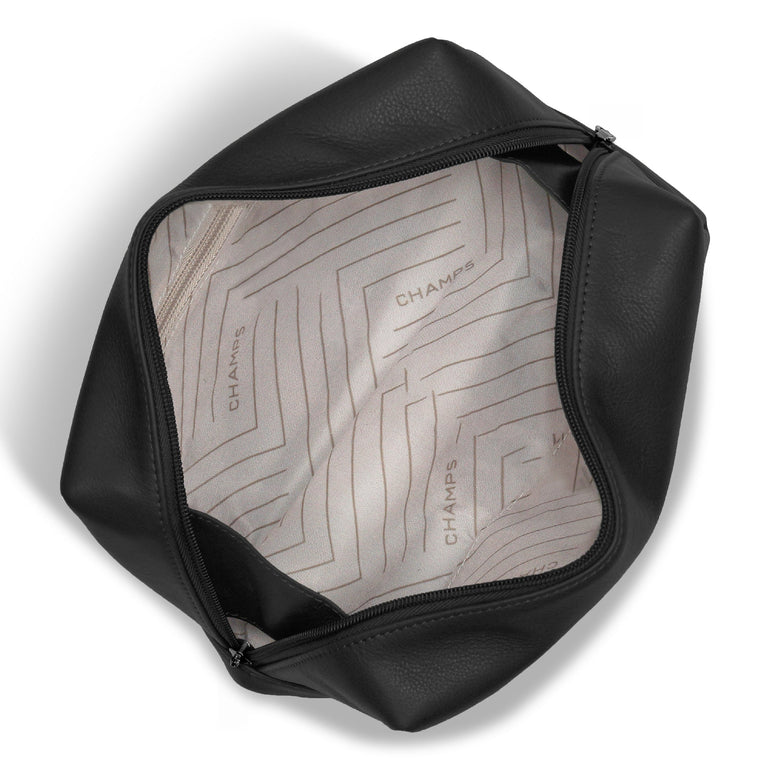 Champs Onyx Leather Toiletry Bag