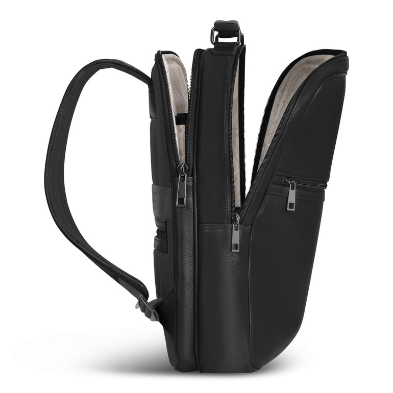 Champs Onyx Leather Compact Backpack