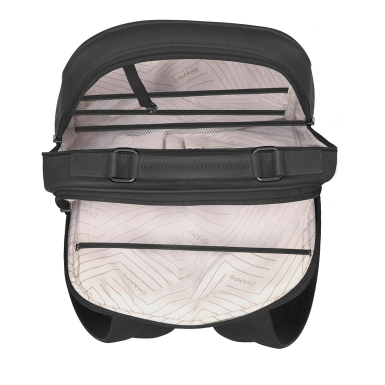 Champs Onyx Leather Compact Backpack