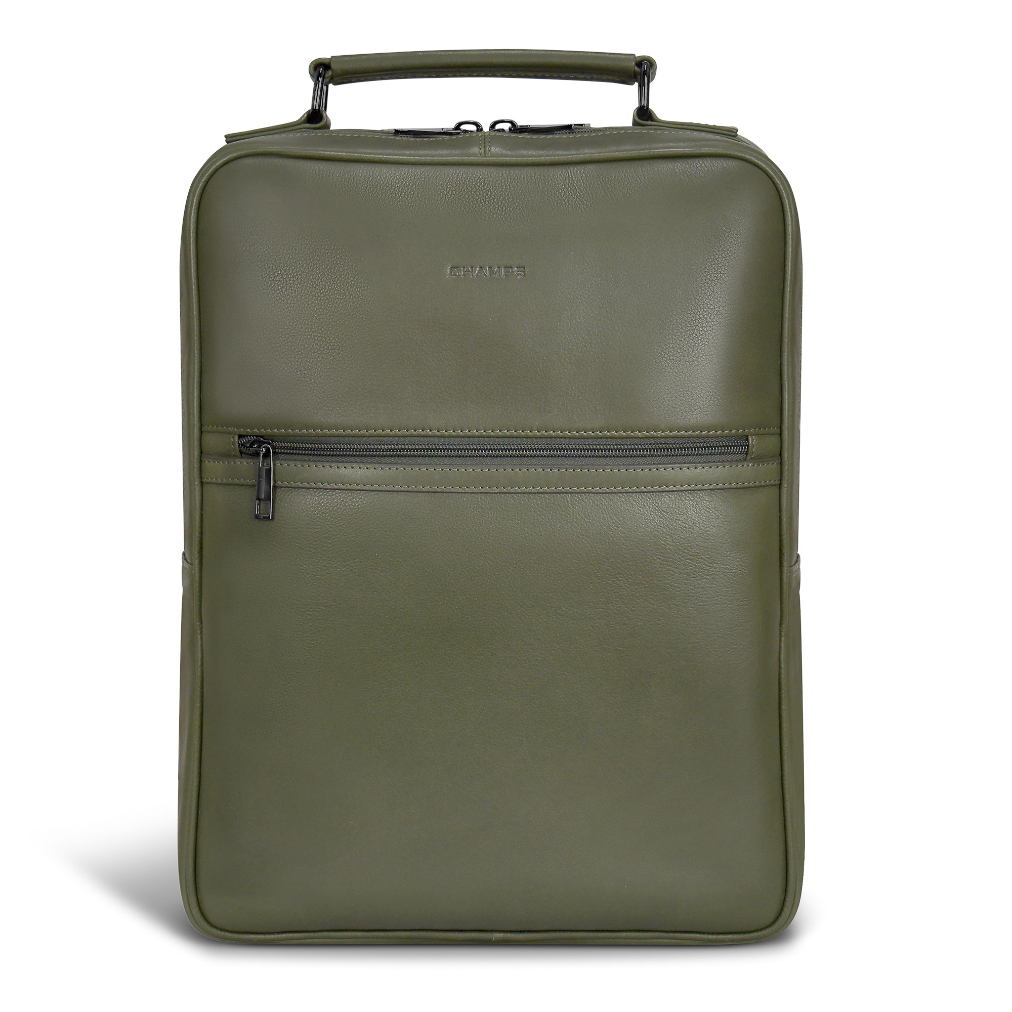 Champs Onyx Leather Compact Backpack