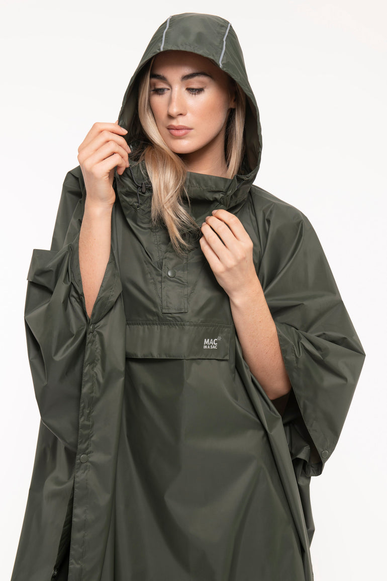 Mac In A Sac Packable Waterproof Unisex Poncho - Khaki