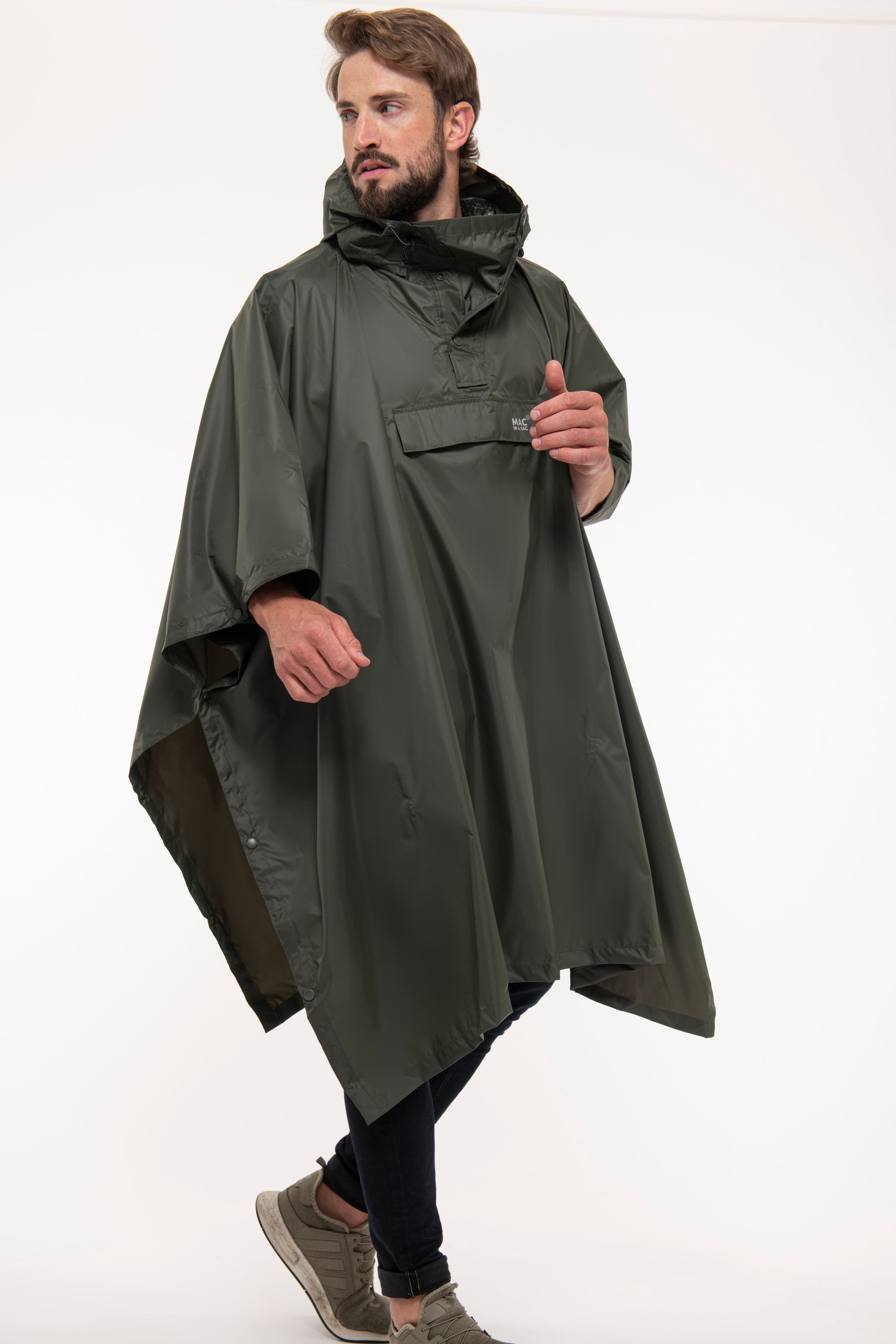 Mac In A Sac Packable Waterproof Unisex Poncho - Khaki