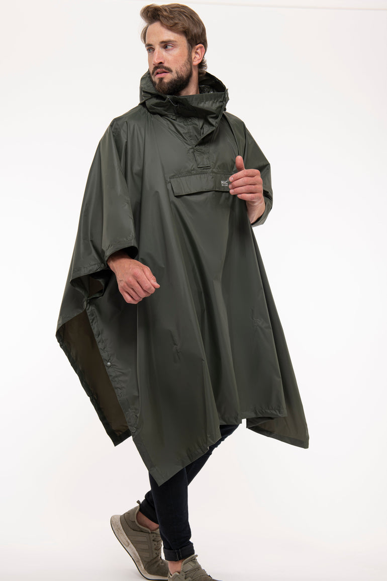 Mac In A Sac Packable Waterproof Unisex Poncho - Khaki