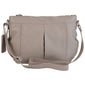 Mancini Pebbled Scarlet Leather Crossbody Hobo Bag