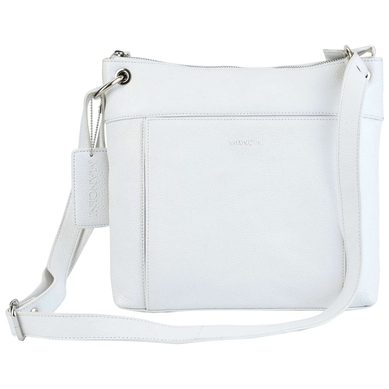 Mancini Pebbled Trish Crossbody Handbag with Organizer