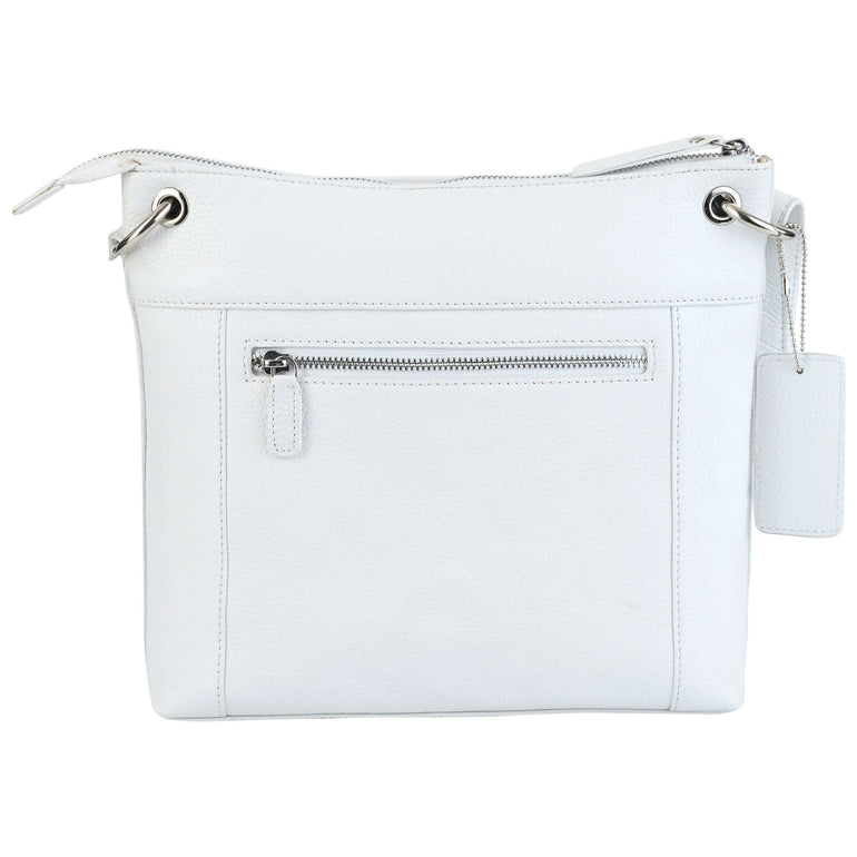 Mancini Pebbled Trish Crossbody Handbag with Organizer