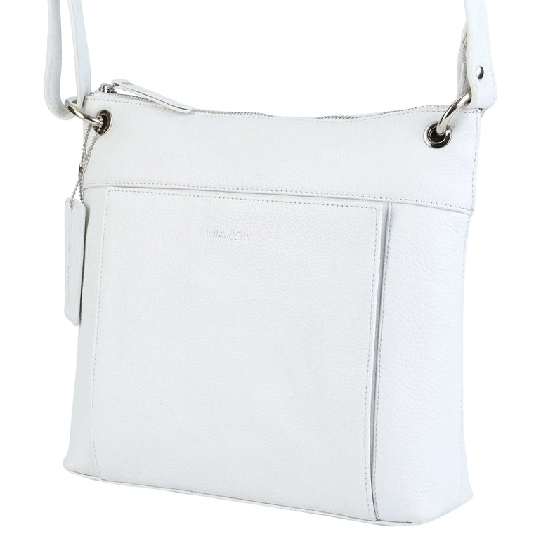 Mancini Pebbled Trish Crossbody Handbag with Organizer