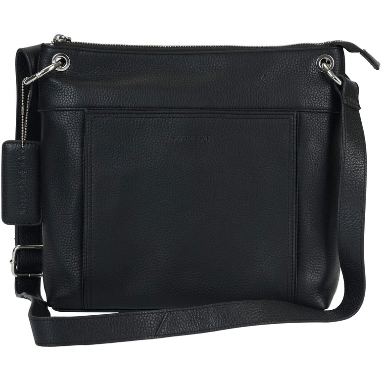 Mancini Pebbled Trish Crossbody Handbag with Organizer