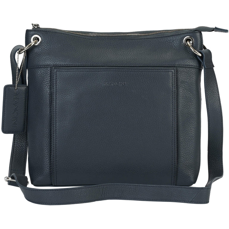 Mancini Pebbled Trish Crossbody Handbag with Organizer