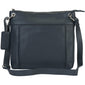 Mancini Pebbled Trish Crossbody Handbag with Organizer