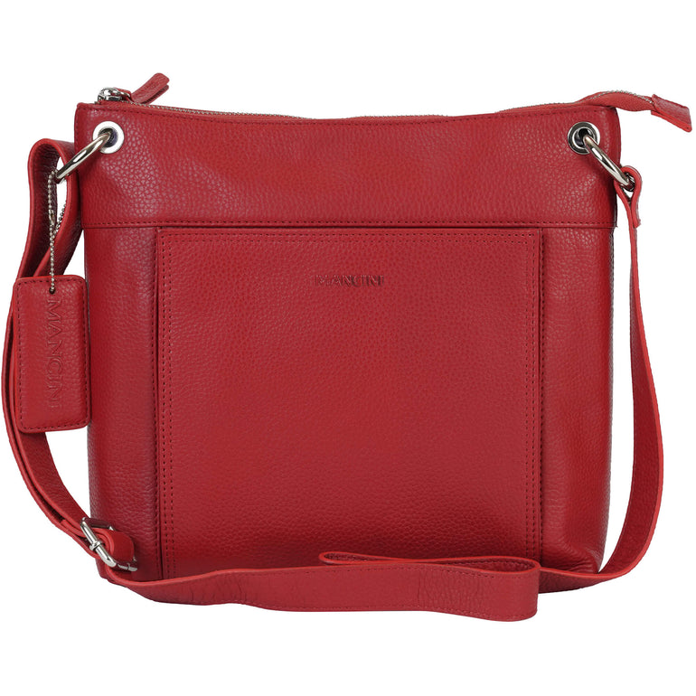 Mancini Pebbled Trish Crossbody Handbag with Organizer