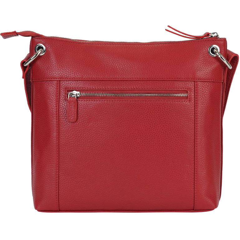 Mancini Pebbled Trish Crossbody Handbag with Organizer