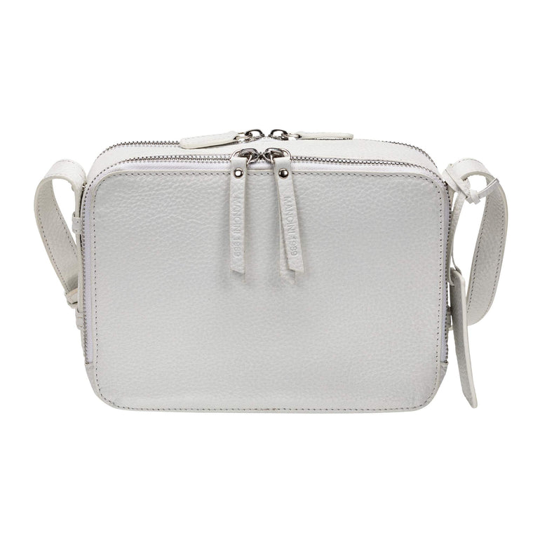 Mancini Pebbled Rachel Camera Style Leather Crossbody Bag