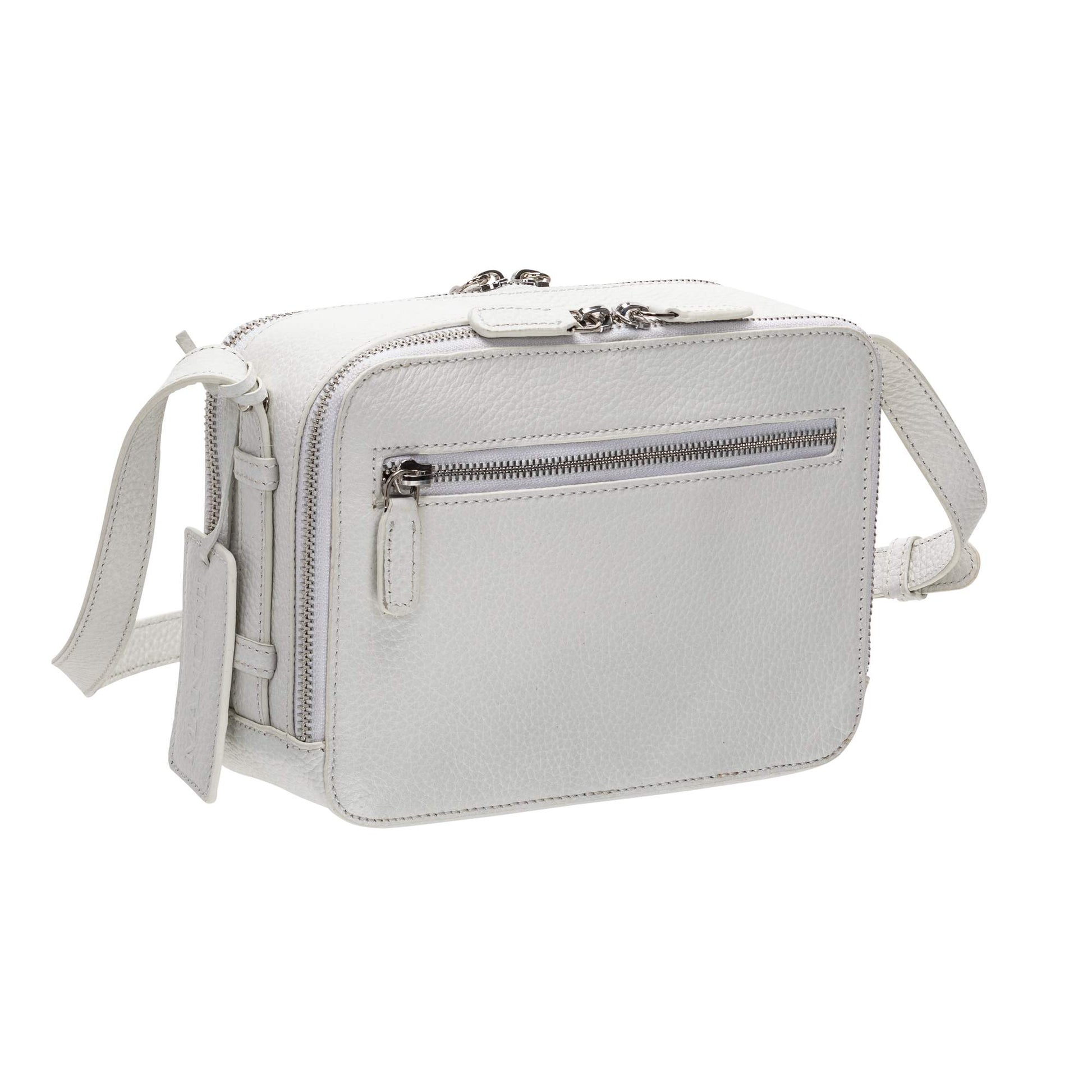 Mancini Pebbled Rachel Camera Style Leather Crossbody Bag